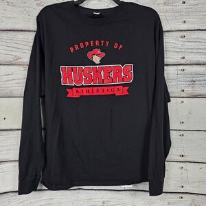 Nebraska Huskers Long Sleeve Shirt Black Men’s XL